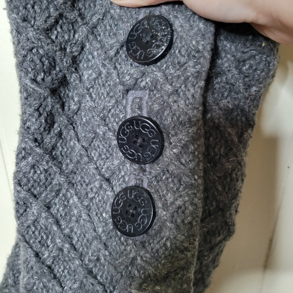 UGG Australia Gray Lattice Sweater Boots - Picture 2 of 8